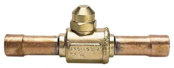 Apollo - 1-1/8" Pipe, Full Port, Brass UL Listed Ball Valve - Inline - Two Way Flow, MNPT x FNPT Ends, Cap Handle, 500 WOG - Makers Industrial Supply