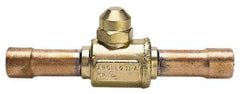 Apollo - 1-1/8" Pipe, Full Port, Brass UL Listed Ball Valve - Inline - Two Way Flow, MNPT x FNPT Ends, Cap Handle, 500 WOG - Makers Industrial Supply