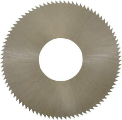 Made in USA - 1-3/4" Diam x 0.012" Blade Thickness x 5/8" Arbor Hole Diam, 90 Tooth Slitting and Slotting Saw - Arbor Connection, Right Hand, Uncoated, High Speed Steel, Concave Ground, Contains Keyway - Makers Industrial Supply