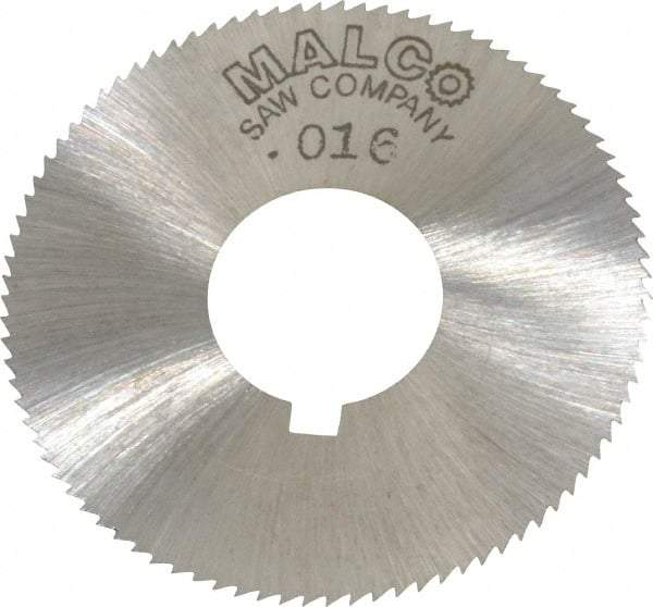 Made in USA - 1-3/4" Diam x 0.016" Blade Thickness x 5/8" Arbor Hole Diam, 90 Tooth Slitting and Slotting Saw - Arbor Connection, Right Hand, Uncoated, High Speed Steel, Concave Ground, Contains Keyway - Makers Industrial Supply