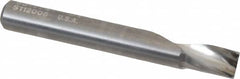 Onsrud - 1/4" Cutting Diam x 3/8" Length of Cut, 1 Flute, Upcut Spiral Router Bit - Uncoated, Right Hand Cut, Solid Carbide, 2" OAL x 1/4" Shank Diam, Single Edge, 21° Helix Angle - Makers Industrial Supply