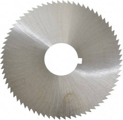 Made in USA - 2-3/4" Diam x 0.023" Blade Thickness x 3/4" Arbor Hole Diam, 72 Tooth Slitting and Slotting Saw - Arbor Connection, Right Hand, Uncoated, High Speed Steel, Concave Ground, Contains Keyway - Makers Industrial Supply