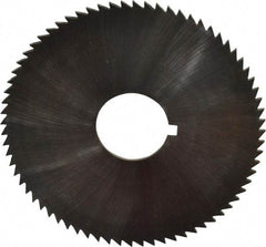 Made in USA - 2-3/4" Diam x 0.045" Blade Thickness x 3/4" Arbor Hole Diam, 72 Tooth Slitting and Slotting Saw - Arbor Connection, Right Hand, Uncoated, High Speed Steel, Concave Ground, Contains Keyway - Makers Industrial Supply