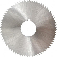 Made in USA - 2-3/4" Diam x 0.072" Blade Thickness x 3/4" Arbor Hole Diam, 72 Tooth Slitting and Slotting Saw - Arbor Connection, Right Hand, Uncoated, High Speed Steel, Concave Ground, Contains Keyway - Makers Industrial Supply