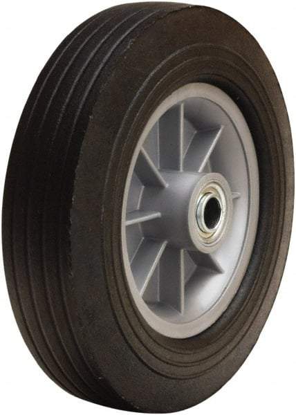 Hamilton - 10 Inch Diameter x 2-3/4 Inch Wide, Rubber on Polypropylene Caster Wheel - 500 Lb. Capacity, 3-1/4 Inch Hub Length, 3/4 Inch Axle Diameter, Ball Bearing - Makers Industrial Supply