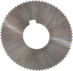 Made in USA - 2-3/4" Diam x 0.012" Blade Thickness x 1" Arbor Hole Diam, 72 Tooth Slitting and Slotting Saw - Arbor Connection, Right Hand, Uncoated, High Speed Steel, Concave Ground, Contains Keyway - Makers Industrial Supply