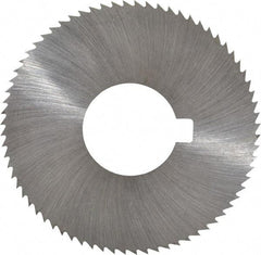 Made in USA - 2-3/4" Diam x 0.016" Blade Thickness x 1" Arbor Hole Diam, 72 Tooth Slitting and Slotting Saw - Arbor Connection, Right Hand, Uncoated, High Speed Steel, Concave Ground, Contains Keyway - Makers Industrial Supply