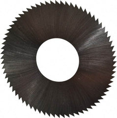 Made in USA - 2-3/4" Diam x 0.018" Blade Thickness x 1" Arbor Hole Diam, 72 Tooth Slitting and Slotting Saw - Arbor Connection, Right Hand, Uncoated, High Speed Steel, Concave Ground, Contains Keyway - Makers Industrial Supply