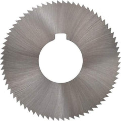 Made in USA - 2-3/4" Diam x 0.032" Blade Thickness x 1" Arbor Hole Diam, 72 Tooth Slitting and Slotting Saw - Arbor Connection, Right Hand, Uncoated, High Speed Steel, Concave Ground, Contains Keyway - Makers Industrial Supply