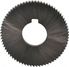 Made in USA - 2-3/4" Diam x 0.182" Blade Thickness x 1" Arbor Hole Diam, 72 Tooth Slitting and Slotting Saw - Arbor Connection, Right Hand, Uncoated, High Speed Steel, Concave Ground, Contains Keyway - Makers Industrial Supply