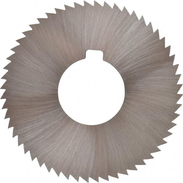 Made in USA - 2-3/4" Diam x 0.064" Blade Thickness x 1" Arbor Hole Diam, 56 Tooth Slitting and Slotting Saw - Arbor Connection, Right Hand, Uncoated, High Speed Steel, Concave Ground, Contains Keyway - Makers Industrial Supply