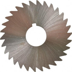 Made in USA - 1-3/4" Diam x 1/16" Blade Thickness x 1/2" Arbor Hole Diam, 30 Tooth Slitting and Slotting Saw - Arbor Connection, Right Hand, Uncoated, High Speed Steel, Concave Ground, Contains Keyway - Makers Industrial Supply