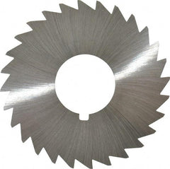 Made in USA - 2-1/2" Diam x 1/32" Blade Thickness x 7/8" Arbor Hole Diam, 28 Tooth Slitting and Slotting Saw - Arbor Connection, Right Hand, Uncoated, High Speed Steel, Concave Ground, Contains Keyway - Makers Industrial Supply