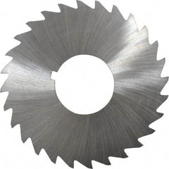 Made in USA - 2-1/2" Diam x 1/16" Blade Thickness x 7/8" Arbor Hole Diam, 28 Tooth Slitting and Slotting Saw - Arbor Connection, Right Hand, Uncoated, High Speed Steel, Concave Ground, Contains Keyway - Makers Industrial Supply