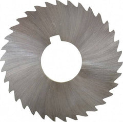 Made in USA - 3" Diam x 3/64" Blade Thickness x 1" Arbor Hole Diam, 34 Tooth Slitting and Slotting Saw - Arbor Connection, Right Hand, Uncoated, High Speed Steel, Concave Ground, Contains Keyway - Makers Industrial Supply