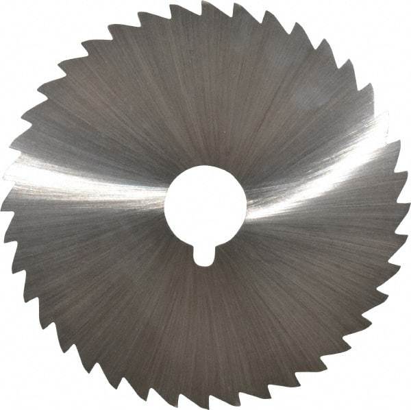 Made in USA - 5" Diam x 1/16" Blade Thickness x 1" Arbor Hole Diam, 40 Tooth Slitting and Slotting Saw - Arbor Connection, Right Hand, Uncoated, High Speed Steel, Concave Ground, Contains Keyway - Makers Industrial Supply