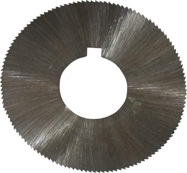 Made in USA - 1-3/4" Diam x 0.006" Blade Thickness x 5/8" Arbor Hole Diam, 132 Tooth Slitting and Slotting Saw - Arbor Connection, Right Hand, Uncoated, High Speed Steel, Concave Ground, Contains Keyway - Makers Industrial Supply