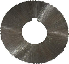 Made in USA - 1-3/4" Diam x 0.006" Blade Thickness x 5/8" Arbor Hole Diam, 132 Tooth Slitting and Slotting Saw - Arbor Connection, Right Hand, Uncoated, High Speed Steel, Concave Ground, Contains Keyway - Makers Industrial Supply