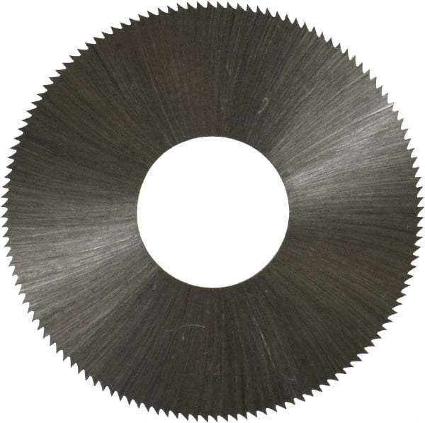 Made in USA - 1-3/4" Diam x 0.012" Blade Thickness x 5/8" Arbor Hole Diam, 132 Tooth Slitting and Slotting Saw - Arbor Connection, Right Hand, Uncoated, High Speed Steel, Concave Ground, Contains Keyway - Makers Industrial Supply