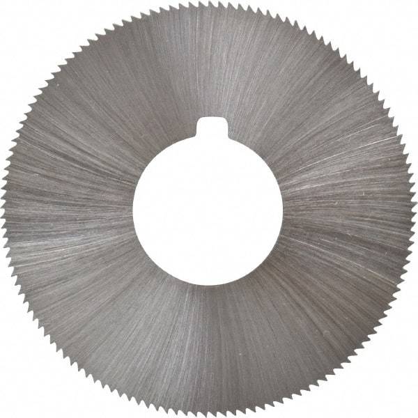 Made in USA - 1-3/4" Diam x 0.023" Blade Thickness x 5/8" Arbor Hole Diam, 132 Tooth Slitting and Slotting Saw - Arbor Connection, Right Hand, Uncoated, High Speed Steel, Concave Ground, Contains Keyway - Makers Industrial Supply