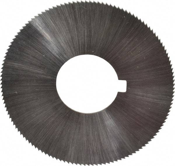 Made in USA - 1-3/4" Diam x 0.025" Blade Thickness x 5/8" Arbor Hole Diam, 132 Tooth Slitting and Slotting Saw - Arbor Connection, Right Hand, Uncoated, High Speed Steel, Concave Ground, Contains Keyway - Makers Industrial Supply