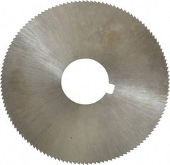 Made in USA - 2-1/4" Diam x 0.025" Blade Thickness x 5/8" Arbor Hole Diam, 132 Tooth Slitting and Slotting Saw - Arbor Connection, Right Hand, Uncoated, High Speed Steel, Concave Ground, Contains Keyway - Makers Industrial Supply