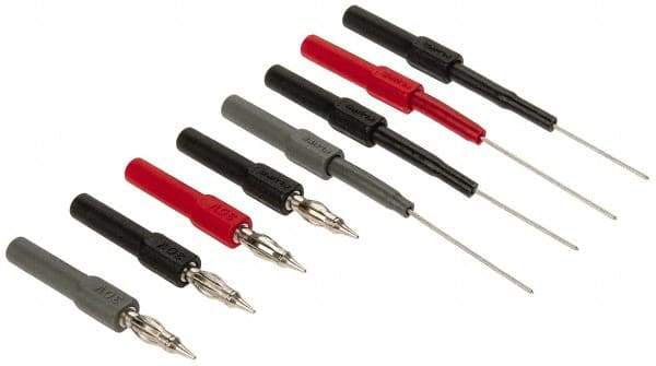 Fluke - Black/Gray/Red Electrical Test Equipment Leads - Use with Digital Multimeters - Makers Industrial Supply