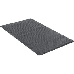 Wearwell - 5' Long x 3' Wide, Dry Environment, Anti-Fatigue Matting - Black, Vinyl with Urethane Sponge Base, Beveled on 4 Sides - Makers Industrial Supply