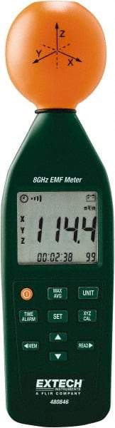 Extech - 8 Ghz Max, LCD Display, RF and EMF Meter - 9V Power Supply - Makers Industrial Supply