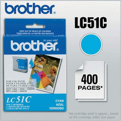 Brother - Cyan Ink Cartridge - Use with Brother DCP-130C, 330C, 350C, intelliFAX-1860C, 1960C, 2480C, 2580C, MFC-230C, 240C, 440CN, 465CN, 665CW, 685CW, 845CW, 885CW, 3360C - Makers Industrial Supply