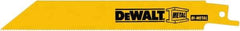 DeWALT - 4" Long x 3/4" Thick, Bi-Metal Reciprocating Saw Blade - Straight Profile, 18 TPI, Toothed Edge, Tang Shank - Makers Industrial Supply