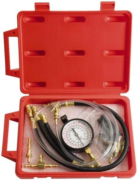 Proto - 2' Hose Length, 0 to 145 psi, Mechanical Automotive Fuel Injection Tester - 1 Lb Graduation - Makers Industrial Supply