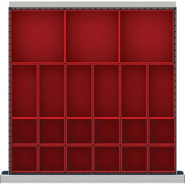 LISTA - 21-Compartment Drawer Divider Layout for 2.17" High Drawers - Makers Industrial Supply