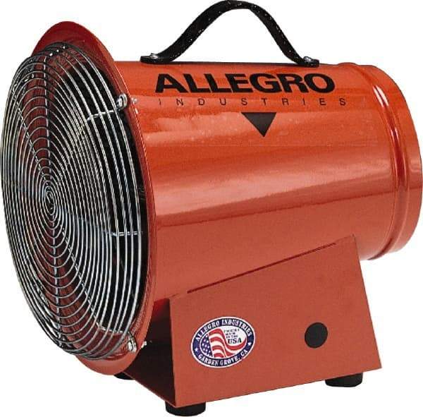 Allegro - 8" Inlet, Electric AC Axial Blower - 0.33 hp, 1,275 CFM, 120 Max Voltage Rating - Makers Industrial Supply