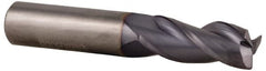 Accupro - 5/8", 3 Flute, Single End, Solid Carbide, 0.03" Corner Radius End Mill - 3" OAL, 35° Helix, Right Hand Flute, 3/4" LOC, Right Hand Cut - Makers Industrial Supply