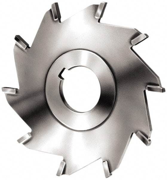 Made in USA - 3" Diam x 1/8" Blade Thickness x 1" Arbor Hole Diam, 6 Tooth Slitting and Slotting Saw - Arbor Connection, Right Hand, Uncoated, Carbide-Tipped, Contains Keyway - Makers Industrial Supply