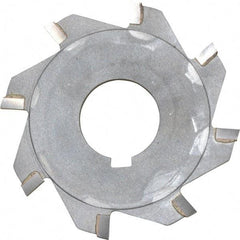 Made in USA - 3" Diam x 1/8" Blade Thickness x 1" Arbor Hole Diam, 8 Tooth Slitting and Slotting Saw - Arbor Connection, Right Hand, Uncoated, Carbide-Tipped, Contains Keyway - Makers Industrial Supply