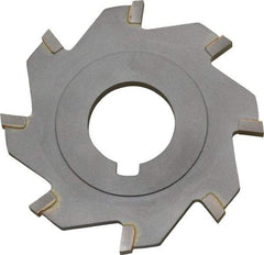 Made in USA - 3" Diam x 3/16" Blade Thickness x 1" Arbor Hole Diam, 8 Tooth Slitting and Slotting Saw - Arbor Connection, Right Hand, Uncoated, Carbide-Tipped, Contains Keyway - Makers Industrial Supply