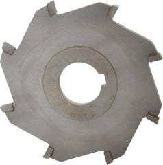 Made in USA - 4" Diam x 3/16" Blade Thickness x 1" Arbor Hole Diam, 8 Tooth Slitting and Slotting Saw - Arbor Connection, Right Hand, Uncoated, Carbide-Tipped, Contains Keyway - Makers Industrial Supply