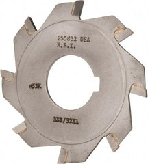 Made in USA - 3" Diam x 3/32" Blade Thickness x 1" Arbor Hole Diam, 8 Tooth Slitting and Slotting Saw - Arbor Connection, Right Hand, Uncoated, Carbide-Tipped, Contains Keyway - Makers Industrial Supply