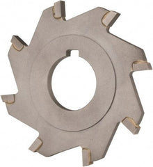 Made in USA - 3" Diam x 3/16" Blade Thickness x 1" Arbor Hole Diam, 8 Tooth Slitting and Slotting Saw - Arbor Connection, Right Hand, Uncoated, Carbide-Tipped, Contains Keyway - Makers Industrial Supply