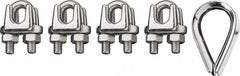 Ronstan - 3/4" Wire Rope Thimble Clip Kit - 316 Stainless Steel, Electropolished - Makers Industrial Supply