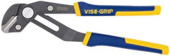 Irwin - 8" OAL, 1-3/4" Jaw Length, Groovelock Pliers - Serrated Jaw, Straight Head, ProTouch Handles - Makers Industrial Supply