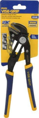 Irwin - 10" OAL, 2-1/4" Jaw Length, Groovelock Pliers - Serrated Jaw, Straight Head, ProTouch Handles - Makers Industrial Supply