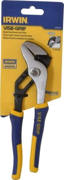 Irwin - 8" OAL, 1-1/4" Jaw Length, Groove Joint Pliers - Smooth Jaw, Smooth Head, ProTouch Handles - Makers Industrial Supply