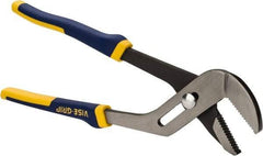 Irwin - 12" OAL, 2-1/4" Jaw Length, Groove Joint Pliers - Serrated Jaw, Straight Head, ProTouch Handles - Makers Industrial Supply