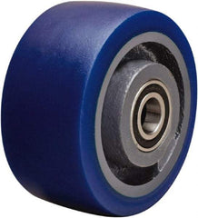 Hamilton - 4 Inch Diameter x 2 Inch Wide, Polyurethane Mold on to Cast Iron Center Caster Wheel - 600 Lb. Capacity, 2-1/4 Inch Hub Length, 1/2 Inch Axle Diameter, Sealed Precision Ball Bearing - Makers Industrial Supply