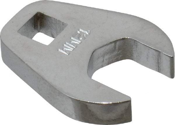 Proto - 1/4" Drive, 12mm, Chrome Finish, Crowfoot Wrench - 61/64" Head Diam, 1.17" OAL, 0.218" Head Thickness - Makers Industrial Supply