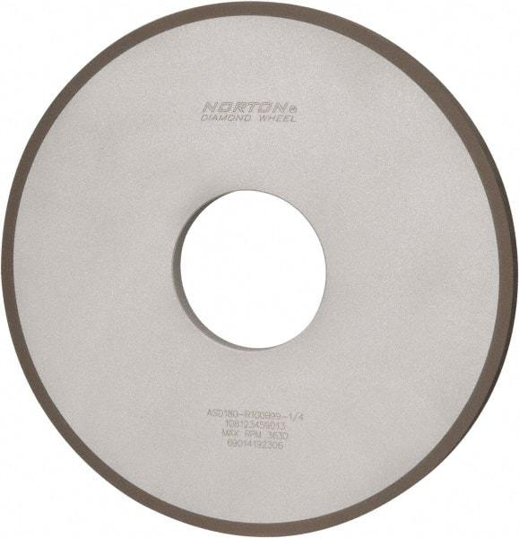 Norton - 10" Diam x 3" Hole x 1/2" Thick, 180 Grit Surface Grinding Wheel - Diamond, Type 1A1, Very Fine Grade, Resinoid Bond - Makers Industrial Supply