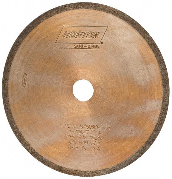 Norton - 4" Diam x 1/2" Hole, 220 Grit Surface Grinding Wheel - Diamond, Type 1A1R, Fine Grade - Makers Industrial Supply